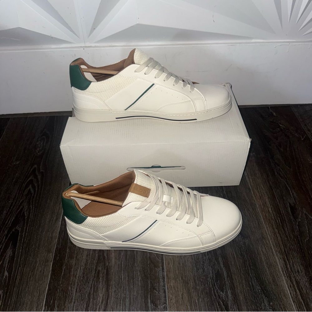 ALDO Matchpoint-109 White Leather Sneakers Men’s 14